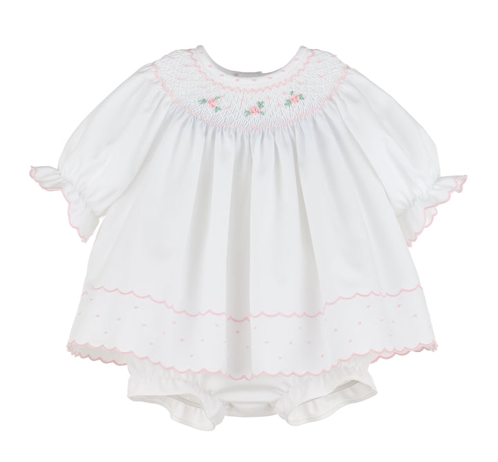 Classic Embroidered Feston Bishop Dress