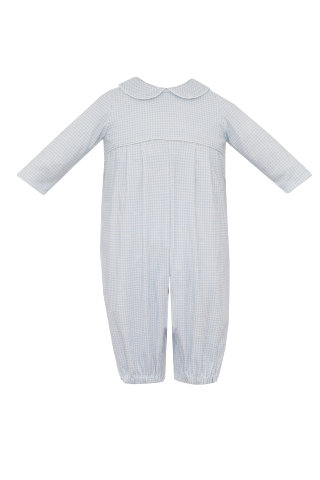 Gingham  Romper - Light Blue