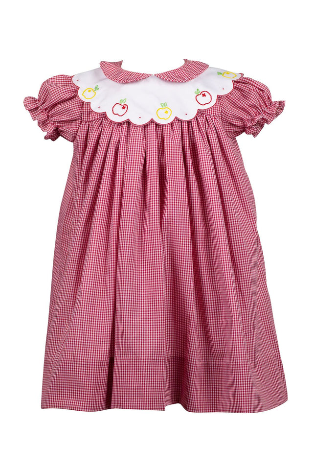 Crispin Apple Scallop Dress