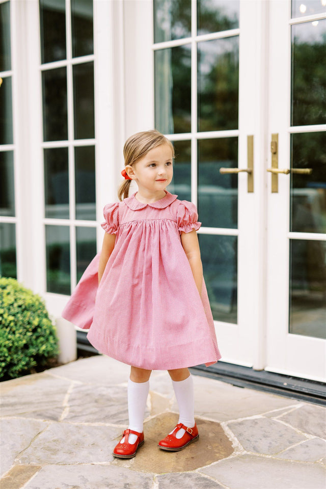 Crispin Apple Scallop Dress