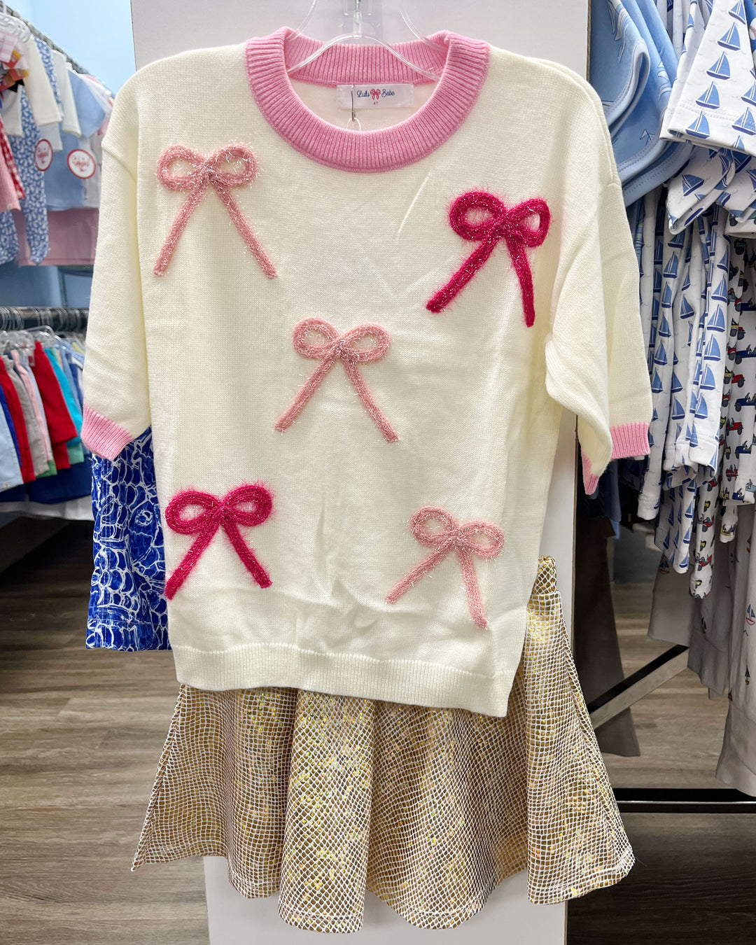 Iris Sweater Pink Bows