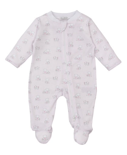 Beary Besties Pink Zip Footie