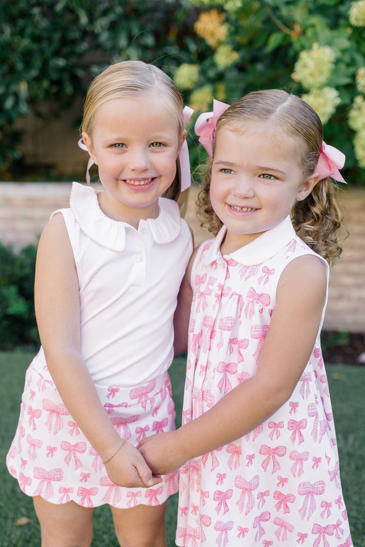 Grosgrain Button-Down Dress