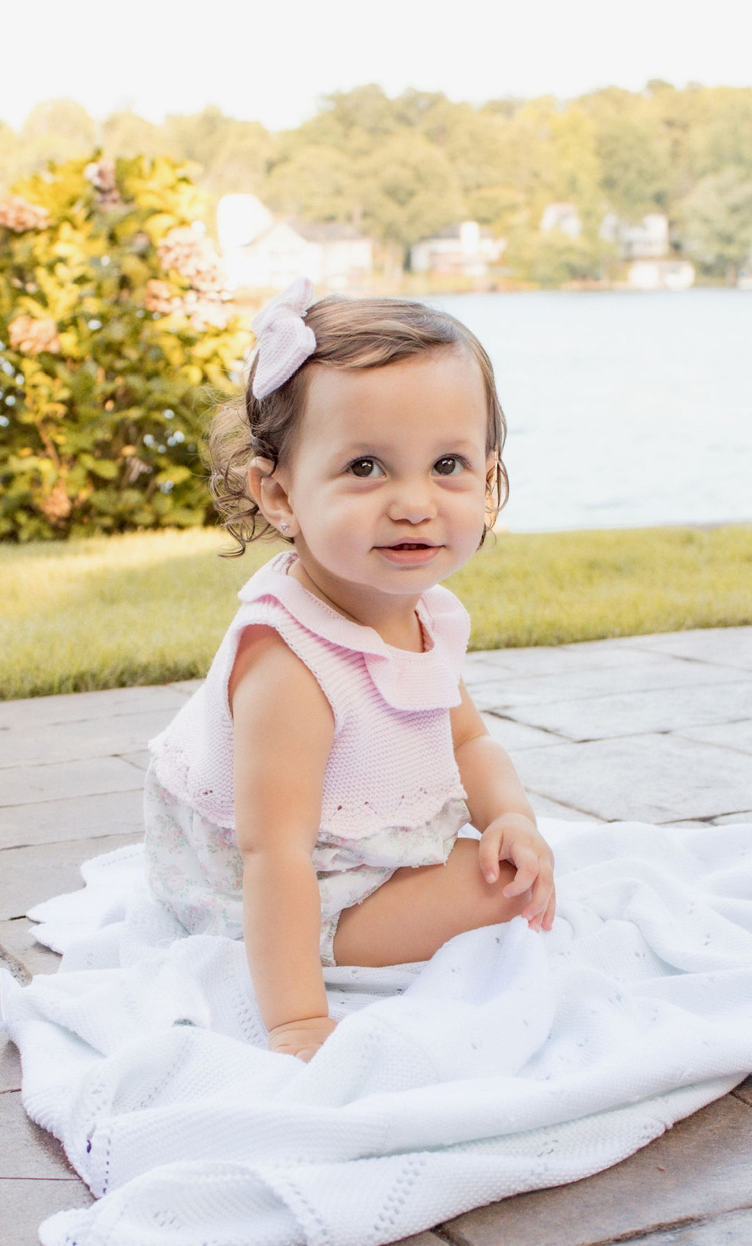 Knit Ruffle Floral Bubble