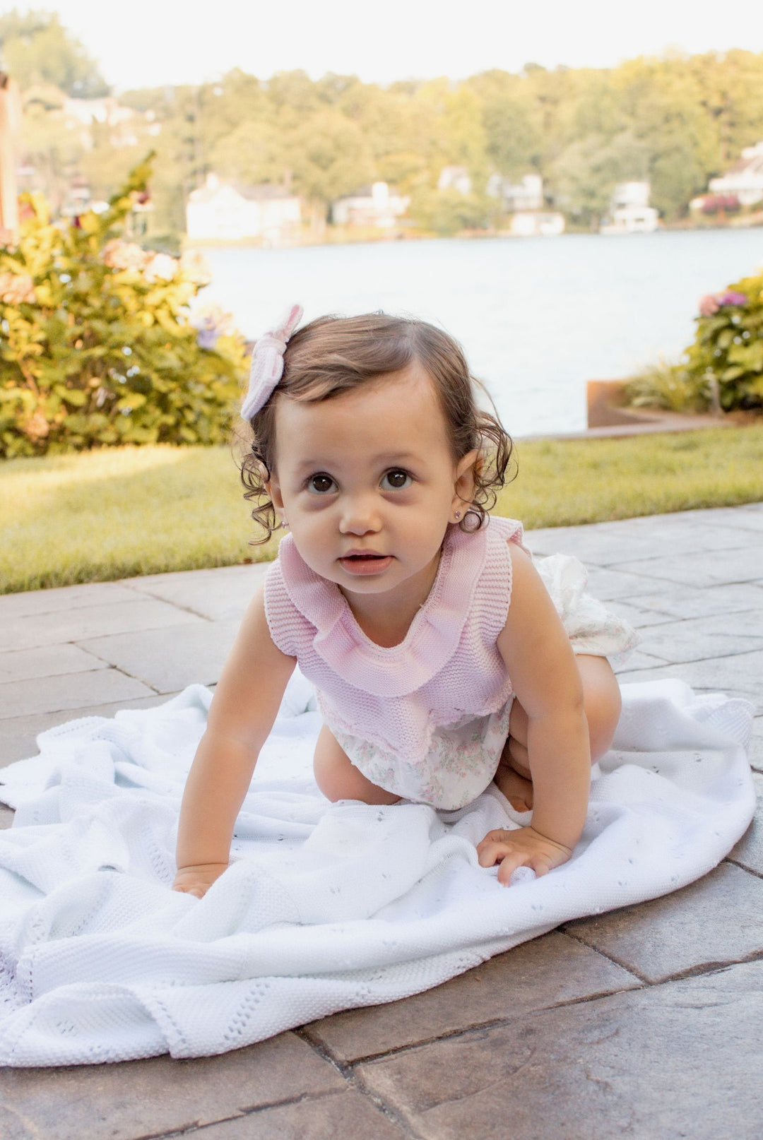 Knit Ruffle Floral Bubble