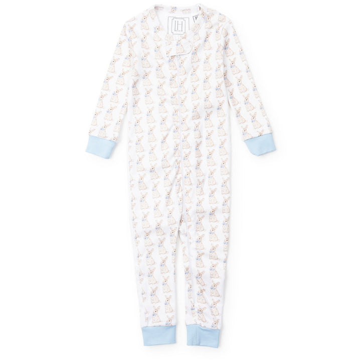 Parker Zipper Pajamas for Boys -  Easter Bunnies Blue