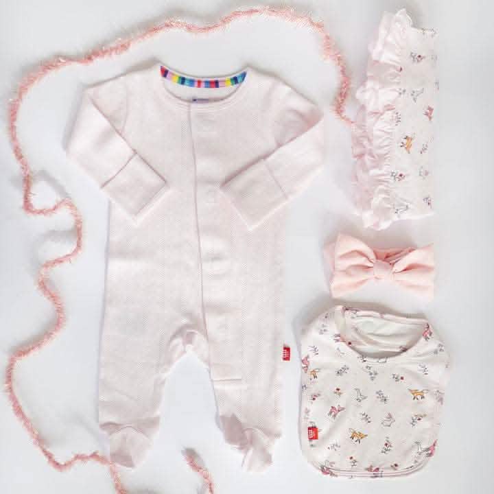 Love Lines Magnetic Footie - Pink