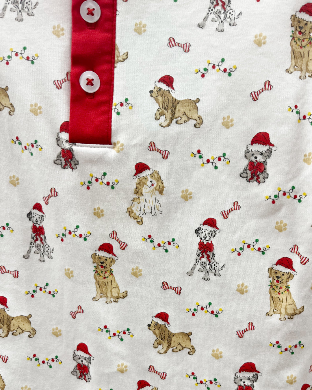 Long-Sleeve Boy PJs - Santa Puppy