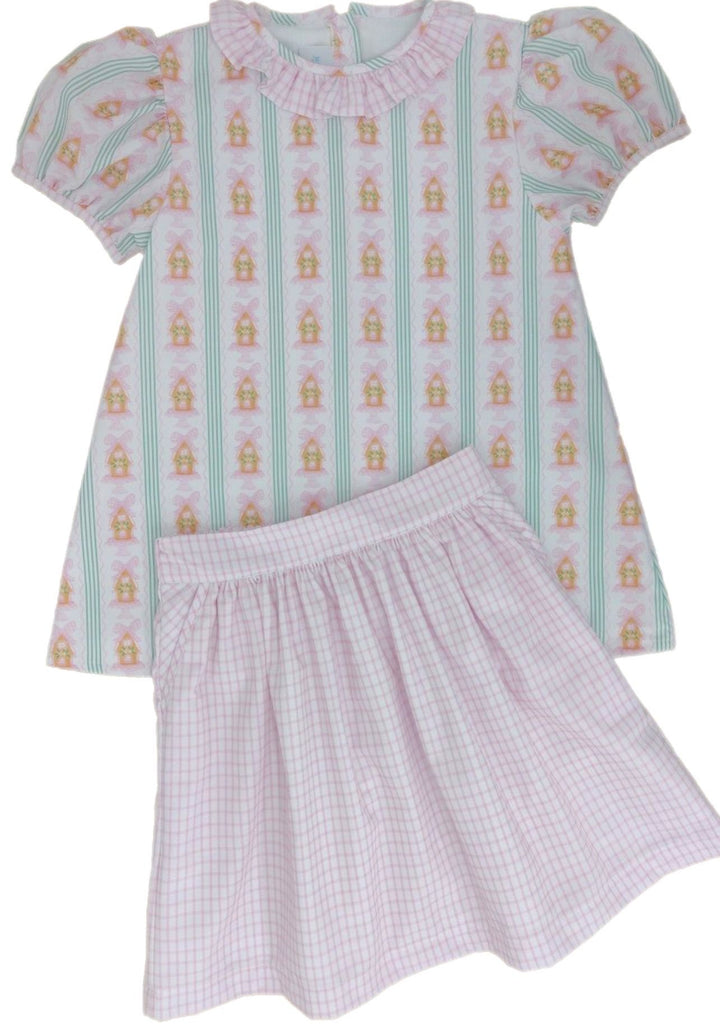 Isla Skirt Set - Gingerbread Pink Gingham