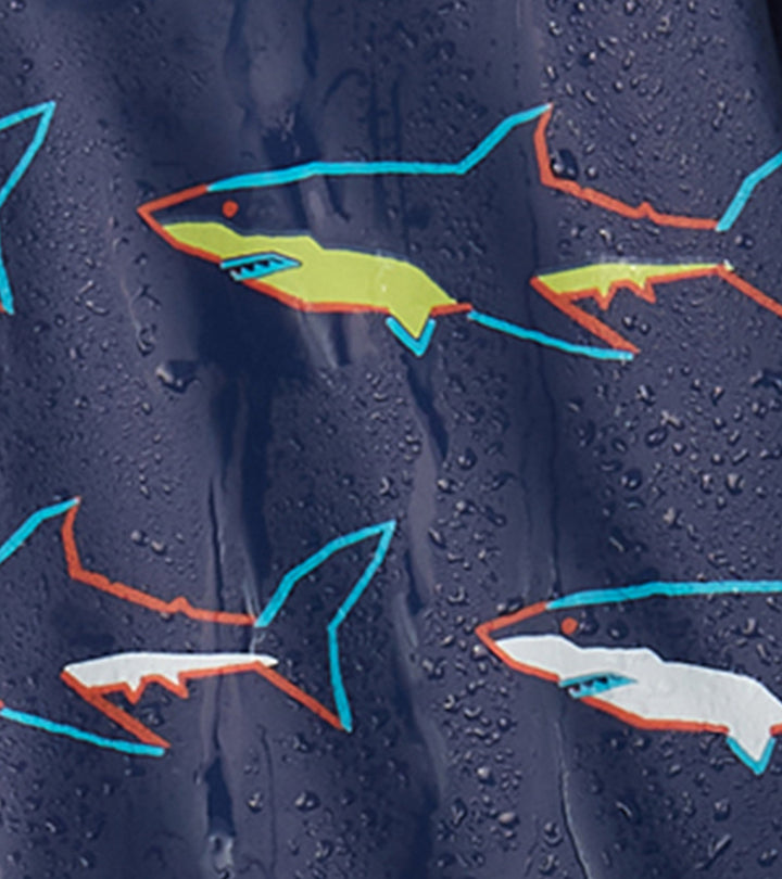 Colour Changing Sharks Zip Up Rain Jacket