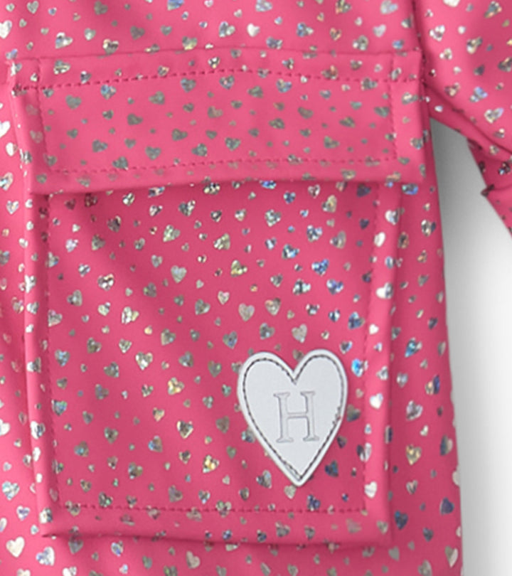 Glitter Hearts Preschool Raincoat