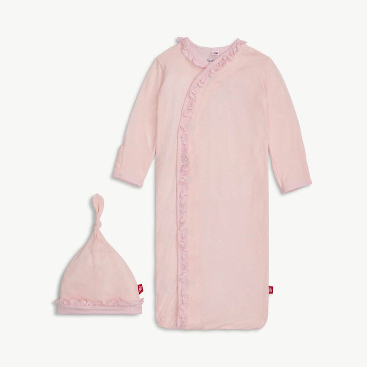 Pin Dot Pink Gown Set