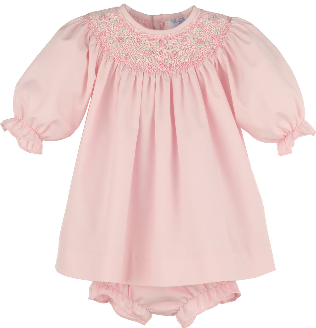 Smocked Bishop Set - Pink