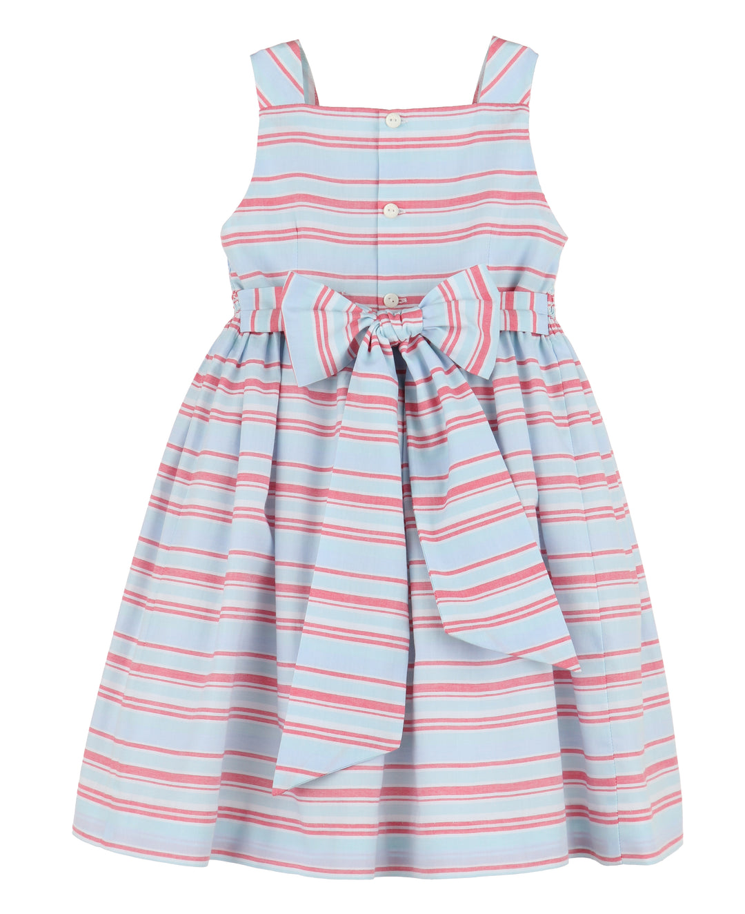 Stripe Dotted Smocked Dress