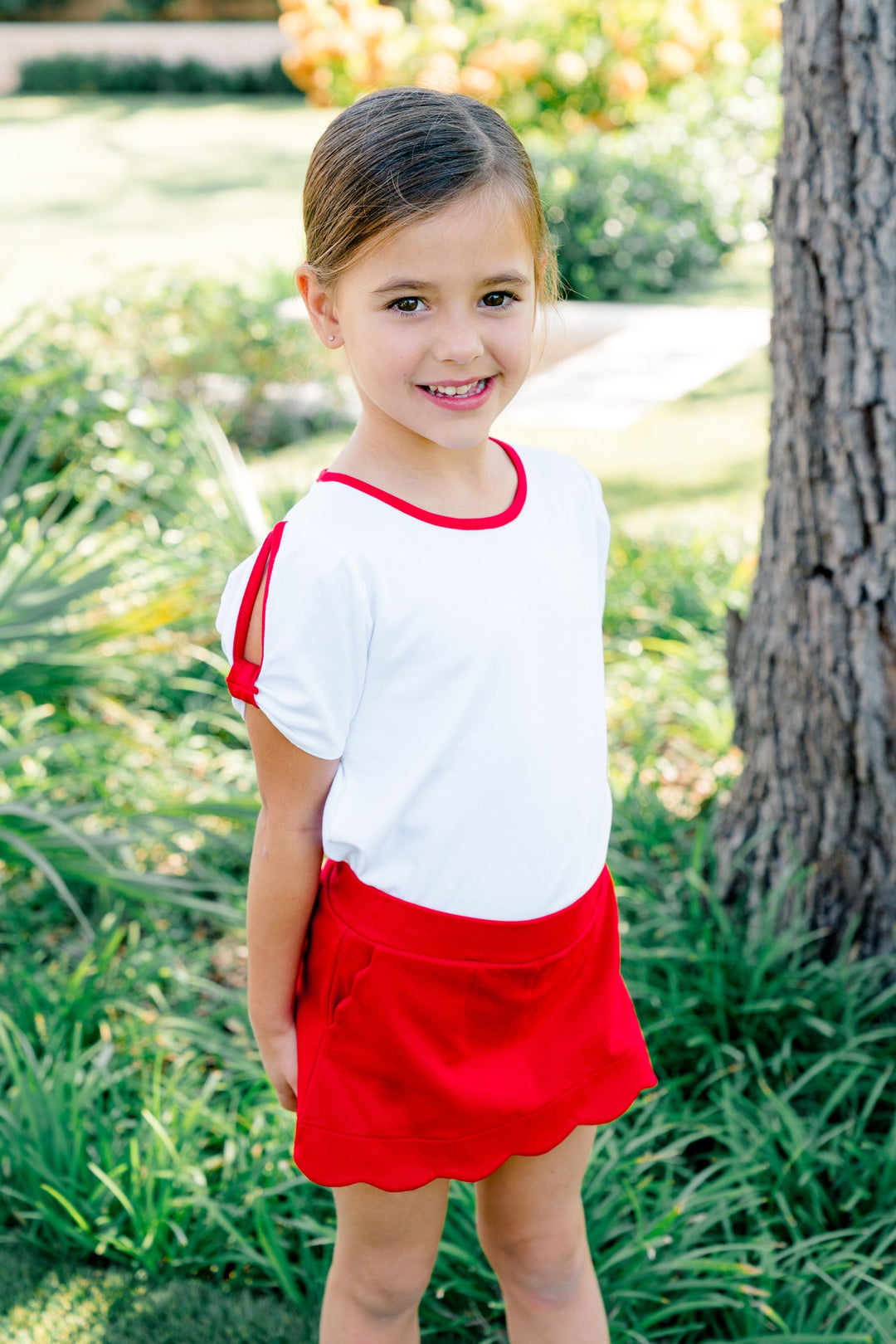 Sophie Scallop Skirt Red