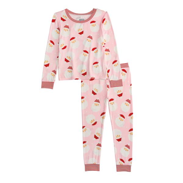 Santa Glow Pajama Set - Pink