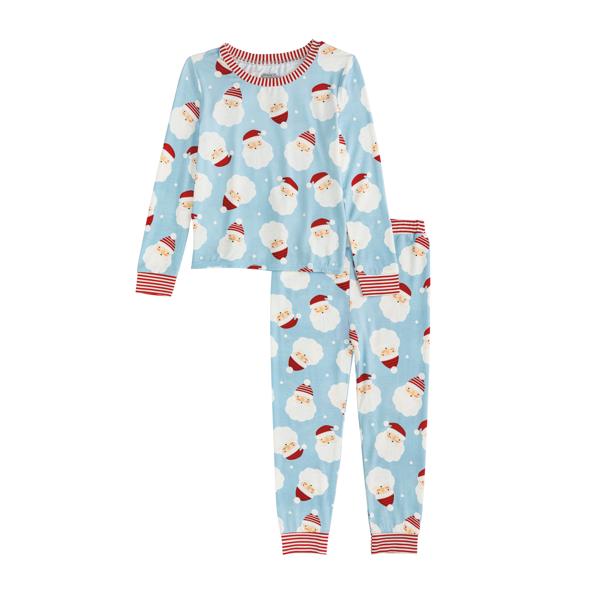 Santa Glow Pajama Set - Blue