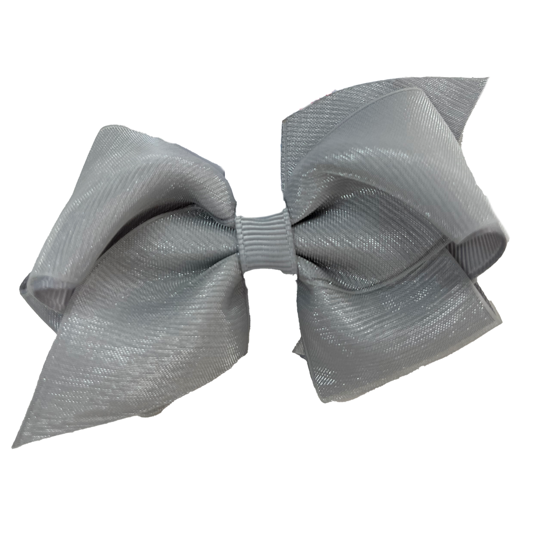 Extra Small Organza and Grosgrain Overlay Hair Bow