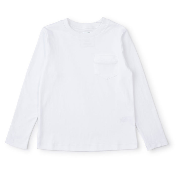 Blake Boys' Longsleeve Pocket T-shirt - White