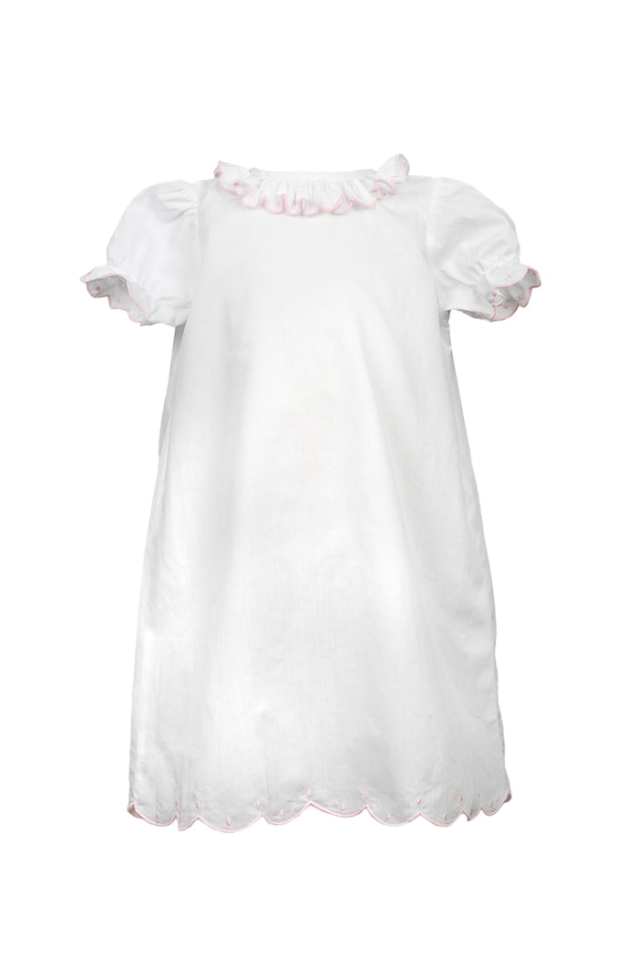 Ruthie Ruffle Gown White / Pink