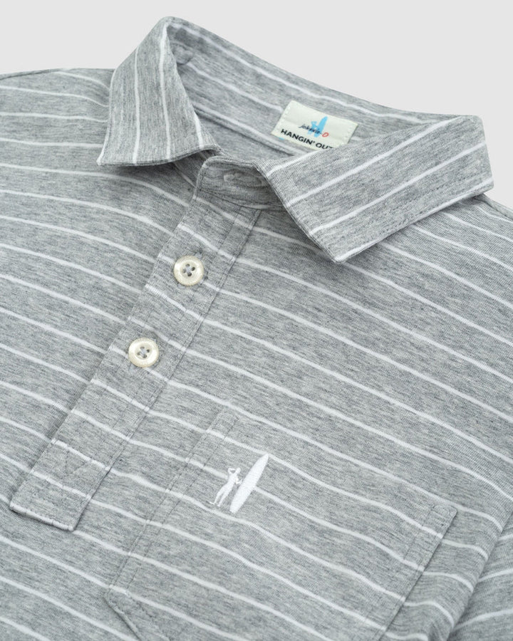 The Original Jr. Polo - Neese Stripe Gray/White