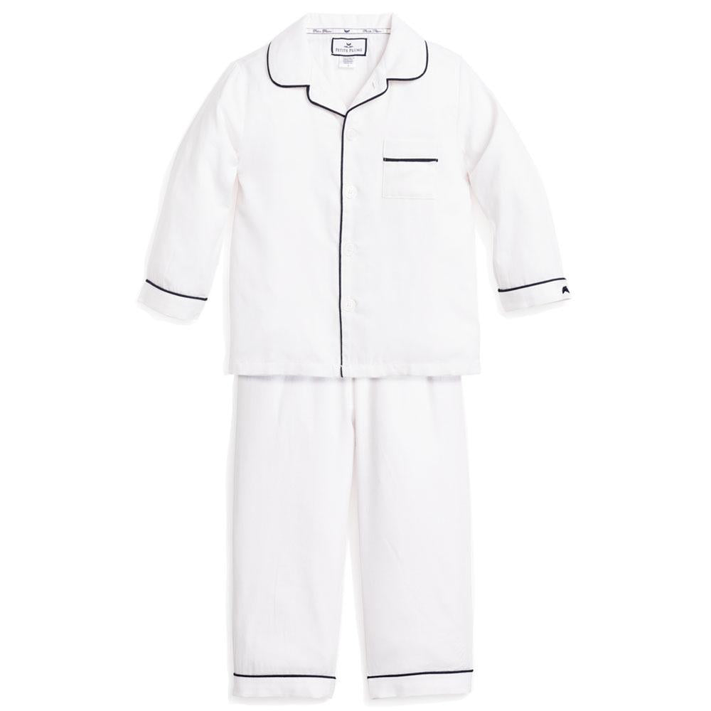 Petite Plume Classic Pajamas White & Navy