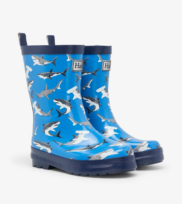 Hatley Deep Sea Sharks Rain Boots