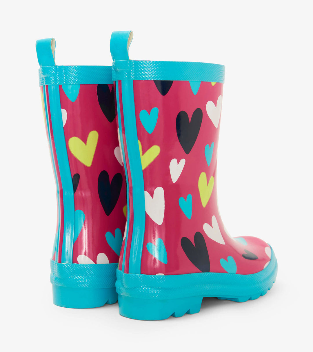 Confetti Hearts Rain Boots